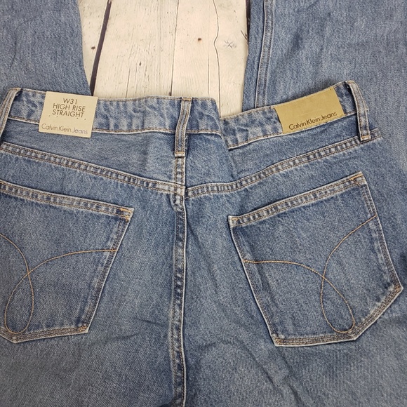 Calvin Klein Womens Straight Leg, Seinne Blue - Picture 8 of 8